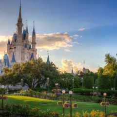 Jardim do parque Magic Kingdom em Orlando