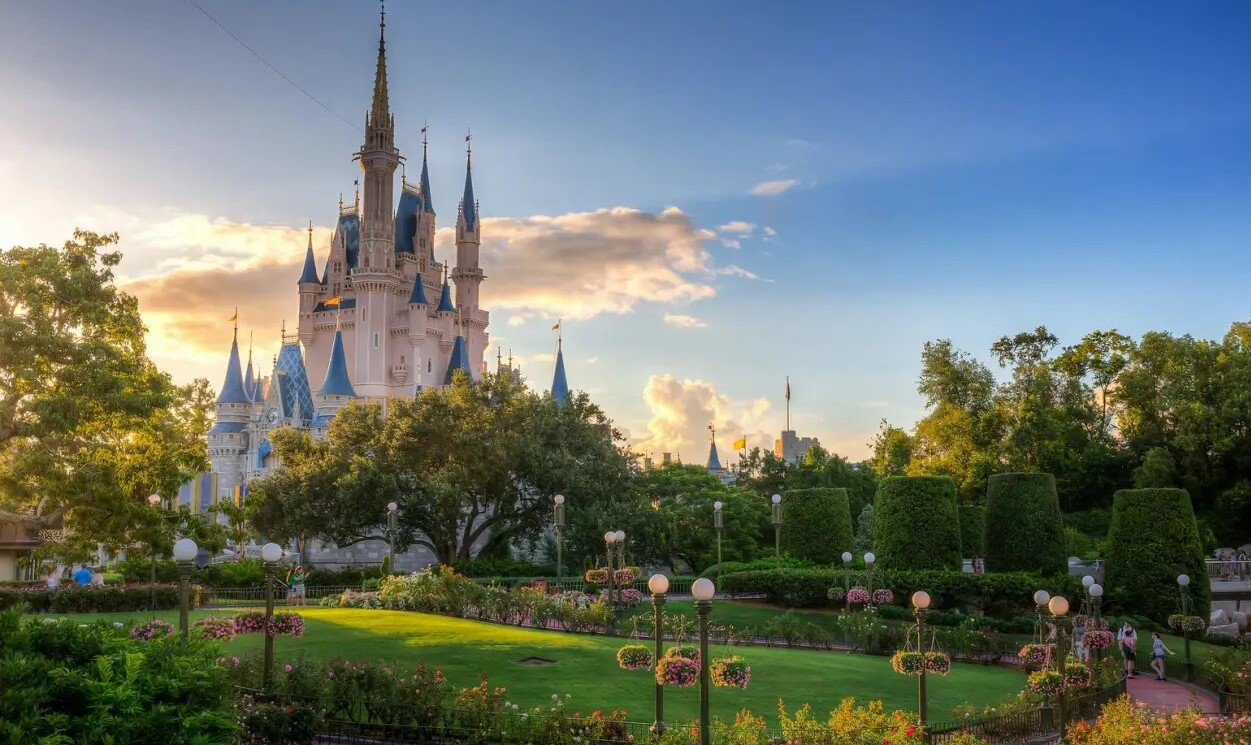 Jardim do parque Magic Kingdom em Orlando