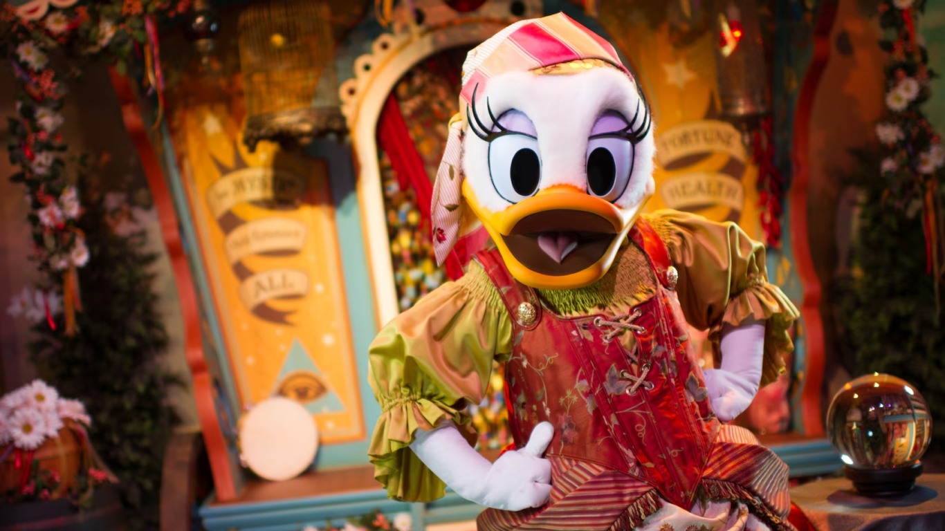 Daisy no Pete’s Silly Sideshow no Magic Kingdom