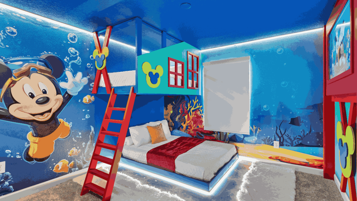 Quarto Disney em casa de 4 quartos em Storey Lake