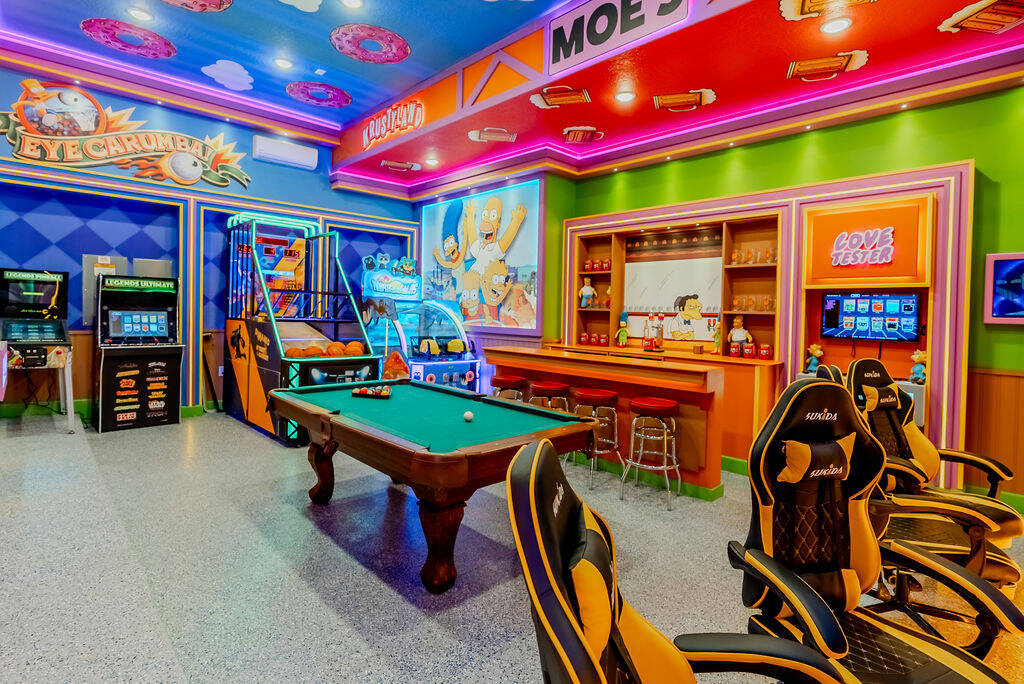 Sala de jogos de casa de 15 quartos no Paradiso Grande